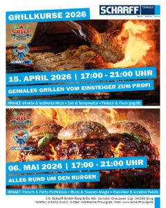 Grillkurs April und Mai 2026 in Burg bei Scharff